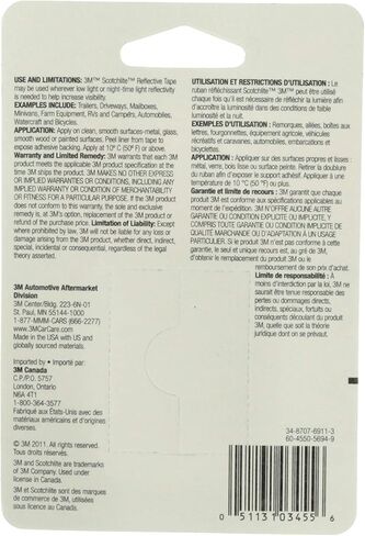 3M Scotchlite Red Reflective Tape, 03459, 2 in x 36 in, 1 Roll in Saudi Arabia
