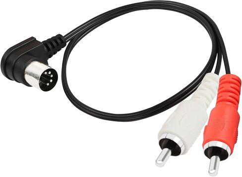 PNGKNYOCN 90 Degree Din 5 Pin to RCA Cable. Right Angle 5 Pin Din Male to 2 RCA Male Professional Grade Audio Cable for Bang & Olufsen, Naim, Quad, Stereo Systems(0.5m) in Saudi Arabia