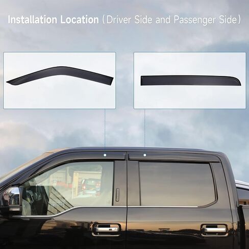 in Channel Rain Guards for Toyota 4Runner 2010-2024, Side Window Deflectors, Wind Visor, Rain Visor, 2010-2024 4 Runner Rain Guard Black 4 PCS in Saudi Arabia