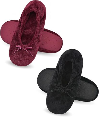 YINXIURD Women's Ballerina House Slippers, Anti-Skid Comfy Warm Ballet Style Slippers in Saudi Arabia