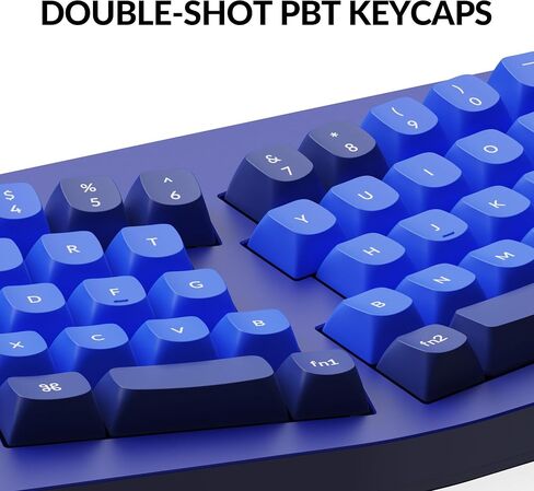 Keychron Q8 Wired Custom Mechanical Keyboard Knob Version, 65% Alice Layout QMK/VIA Programmable with Hot-swappable Gateron G Pro Brown Switch Double Gasket Compatible with Mac Windows Linux (Blue) in Saudi Arabia