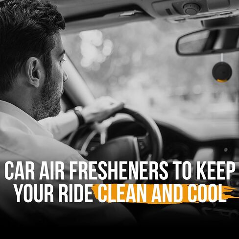 معطر هواء للسيارة على شكل قرص معلق ثلاثي الأبعاد من آكس، منقي الهواء، مزيل الرائحة يوفر رائحة طويلة الأمد (إغراء داكن، عبوة واحدة) in Kuwait