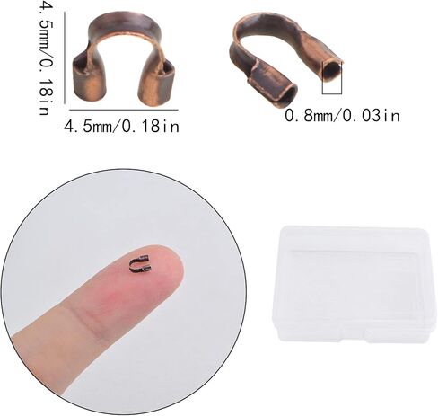 100pcs Antique Bronze Wire Guardians U-Shaped Wire Guard Loops Alloy Wire Cable Thread Protectors Accessories with a Box for DIY Bracelet Necklace Jewelry Making Supplies in Saudi Arabia