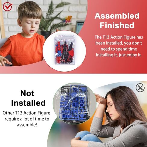2PCS Titan Action Figure Set (Assembly Completed), 3D Printed Action Figure with 5 Weapons, Multi-Jointed Movable T13 Action Figure, Dummy 13 Desktop Decorations for Game Lovers Toys in Saudi Arabia