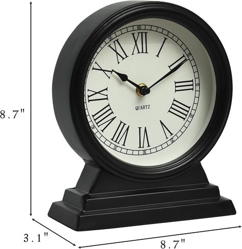 Gold Mantle Clock – Vintage Style Table Clock for Living Room Décor,Vintage Style Table Clock,Decorative Battery Operated Table Top Clock in Saudi Arabia