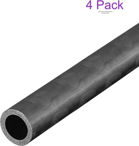 DMiotech 4 Pack 6mmx4mmx200mm Carbon Fiber Round Tubes, 3K Roll Wrapped Carbon Tube for RC Quadcopter, RC Airplane in Saudi Arabia