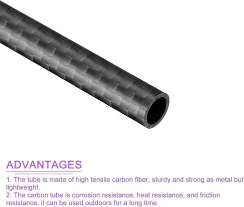 DMiotech 4 Pack 6mmx4mmx200mm Carbon Fiber Round Tubes, 3K Roll Wrapped Carbon Tube for RC Quadcopter, RC Airplane in Saudi Arabia