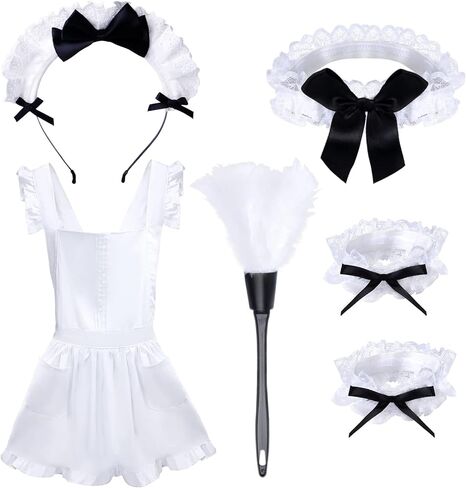 Women French Maid Costume Accessories Kit Anime Cosplay Dress Apron in Kuwait