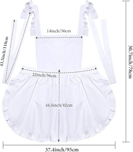 Women French Maid Costume Accessories Kit Anime Cosplay Dress Apron in Kuwait