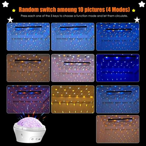 Star Night Light Projector for Kids, Galaxy Baby Star Night Light Projector for Bedroom with Timer Led Sky Light Projector Ceiling 4 Modes Lighting Shows Best Gift for Boys and Girls Adults in Saudi Arabia