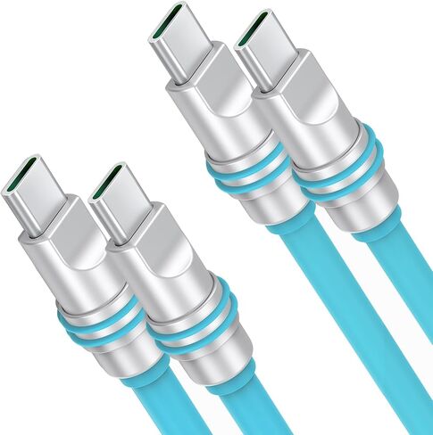 Hichain USB C Charger Cable Orange 6.5 ft, Type C Fast Charging Cord 100W Silicone Data Transfer Chubby Cable for Phone Samsung Galaxy Pixel Xiaomi PS5 WH-CCO6.5 in Saudi Arabia