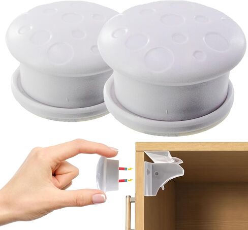 Magnetic Childproof Cabinet Locks - 12pc Set Toddler & Babyproof Drawer & Door Safety Latches - No Drill, Strong Adhesive, Hidden Design - Easy Install with Dual Locking Modes (12) in Saudi Arabia