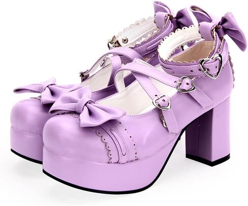 Japanese Lolita Party Shoes Platform Heels Strappy Women's Pumps in Kuwait