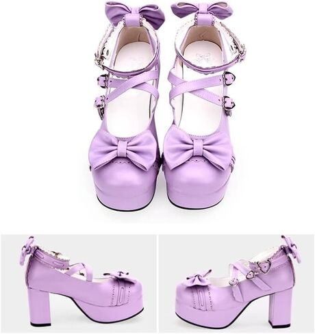 Japanese Lolita Party Shoes Platform Heels Strappy Women's Pumps in Kuwait