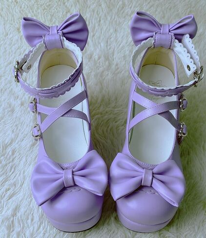 Japanese Lolita Party Shoes Platform Heels Strappy Women's Pumps in Kuwait