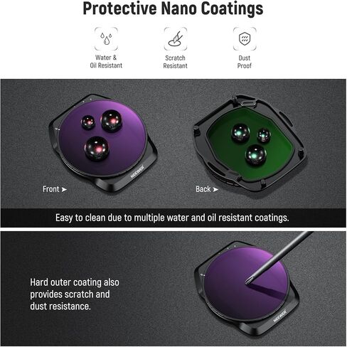 NEEWER ND/PL Filter Set Compatible with DJI Air 3S, 4 Pack ND8/PL, ND16/PL, ND32/PL, ND64/PL Neutral Density Polarizer Drone Accessories Slim Multicoated HD Optical Glass, FL-A87 in Saudi Arabia