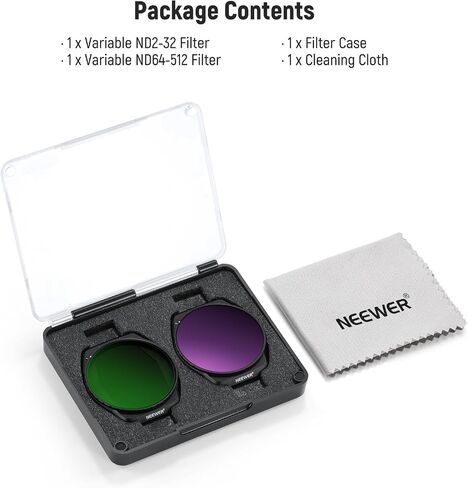 NEEWER ND/PL Filter Set Compatible with DJI Air 3S, 4 Pack ND8/PL, ND16/PL, ND32/PL, ND64/PL Neutral Density Polarizer Drone Accessories Slim Multicoated HD Optical Glass, FL-A87 in Saudi Arabia
