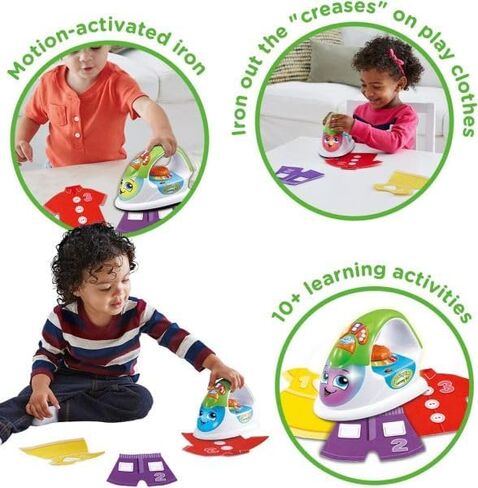 مجموعة تعلم وقت الكي من ليب فروج، لعبة لعب الأدوار مع الموسيقى، تعلم الأشكال والألوان والعد، هدية للأطفال الصغار للأعمار من 18 عامًا إلى 24 شهرًا فما فوق، النسخة الإنجليزية in Kuwait