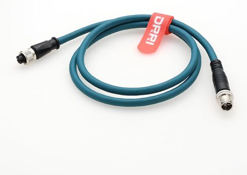 DRRI M12 8-pin X-Code Male to Female High Flex Cat7 Gigabit Ethernet PVC Cable for Cognex in-Sight Series Camera in Saudi Arabia