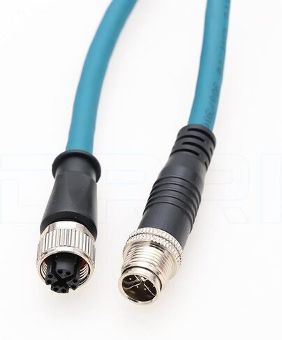 DRRI M12 8-pin X-Code Male to Female High Flex Cat7 Gigabit Ethernet PVC Cable for Cognex in-Sight Series Camera in Saudi Arabia