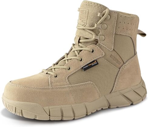 FREE SOLDIER Hiking Work Boots Women's Tactical Boots 6 Inches Lightweight Waterproof Military Boots Outdoors Desert Boots in Saudi Arabia