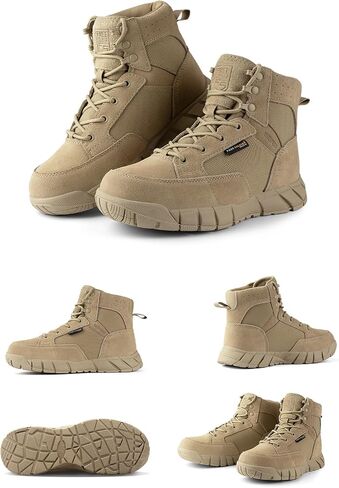 FREE SOLDIER Hiking Work Boots Women's Tactical Boots 6 Inches Lightweight Waterproof Military Boots Outdoors Desert Boots in Saudi Arabia