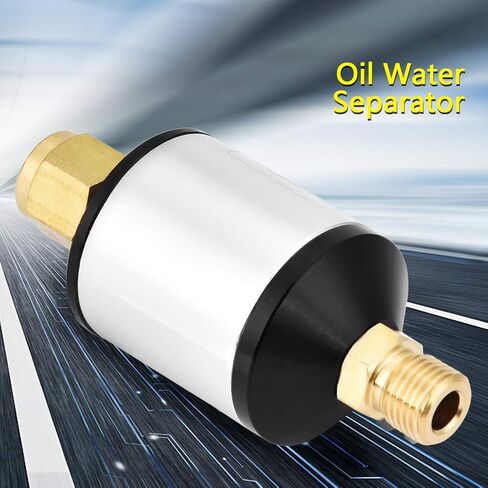 Oumefar ضاغط الهواء فاصل المياه، 1/4 "NPT مدخل ومخرج ضاغط الهواء مرشح فاصل المياه ضاغط الهواء مجفف مع صمام تصريف لأدوات الهواء قطع البلازما خطوط الهواء in Saudi Arabia