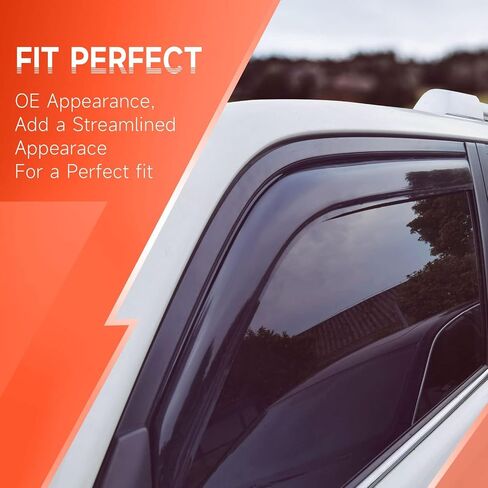 واقيات المطر لسيارة Honda Civic Sedan 2022 2023 2024، واقيات نافذة متينة بشريط، عاكسات نافذة جانبية مقاومة للكسر، عاكس فتحة التهوية، واقي المطر، واقي الرياح، واقي الشمس، واقي المطر 6 قطع in Saudi Arabia
