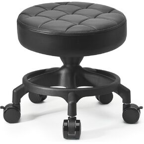 Low Height Rolling Stool Modern Roller Seat Low Stool with Universal Caster, Round Roller Chair,Low Roller Stool for Home Office Garage Shop (Model 1)