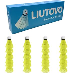 24 Pack Nylon Badminton Shuttlecocks Birdies Nylon Feather Shuttlecocks Badminton Birdies Great Stability ＆ Durability Indoor Outdoor Sports Hight Speed Training Badminton Balls（White）
