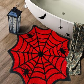 Fall Bathroom Rugs Maple Leaf Rug, Cute Fall Decor for Autumn Farmhouse Bathroom Kitchen, Non-Slip Fun Fall Pumpkin Bath Mat, Washable Microfiber Bath Rug, 20'' x 30'', Yellow/Orange/Rust