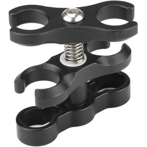 Sea Frogs Aluminum Alloy Clamp, Ball Joint Bracket Arm, Two Section Holder Diving Essential Accessory Light Combination Fixed Clamp, Diving Accessory Light Holder CP-6
