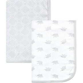 Luvable Friends Unisex Baby Cotton Swaddle Blanket, Floral, One Size