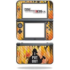 MightySkins Carbon Fiber Skin for Nintendo New 3DS XL (2015) - Berry Blurry | Protective, Durable Textured Carbon Fiber Finish | Easy to Apply, Remove, and Change Styles | Made in The USA