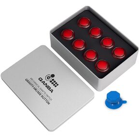 qanba Gravity KT Arcade buttons Mechanical 30mm Snap-in Mechanical Pushbutton (Boxed (Clear Light green 30mm)