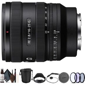Sony FE 16-25mm f/2.8 G Lens E Mount + Filter Kit + Lens Pouch + Cap Keeper + Cleaning Kit Bundle
