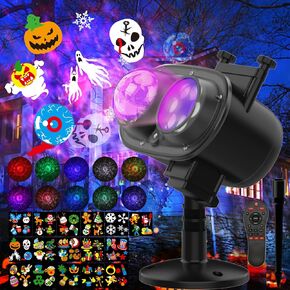Christmas Projector Lights Outdoor, Double Head IP65 Waterproof LED Outdoor Water Wave Lights Projector, Landscape Decoration Lamp for Outdoor Indoor Birthday Party Halloween Christmas Decorations