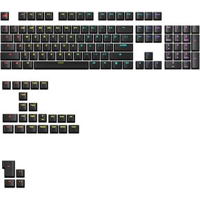 Glorious Gaming - GPBT Backlit Keycaps (White) Translucent Shine Through Legends, Fits 100%, 75% 65% 60% Custom Mechanical Gaming Keyboards, Fits ANSI, ISO, Windows & macOS, English (US)