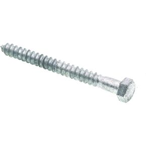 Prime-Line 9056410 Hex Lag Screws, 3/8 In. X 4 In., A307 Grade A Hot Dip Galvanized Steel (50 Pack)