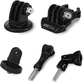 FiTSTILL Tripod Adapter Mount with 1/4 Screw Camera Adapter Part Compatible with Go Pro Hero 12/11/10/9/8/7/6/5/4/3+/3/2/1/ Session Black Silver SJ4000 SJ5000 Xiaomi Action Cameras Accessories