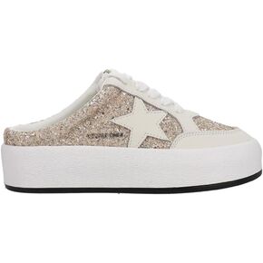 VINTAGE HAVANA Womens Val Glitter Platform Mule Sneakers Shoes Casual - Gold, White - Size 7 B