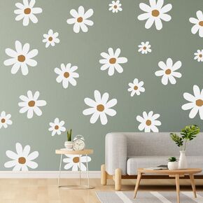 Flower Wall Decals Peel and Stick, 32 Pcs Wall Stickers, Flower Decals for Walls, Flower Stickers for Wall, Wall Stickers Decor, Wall Stickers for Girls Room, Daisy Stickers