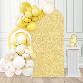 Glitter Arch Backdrop Cover 6.6Ft Red Wedding Arch Cover Balloon Arch Backdrop Stand Cover for Christmas Wedding Party Baby Shower Bridal Shower Valentines Day Background Decoration