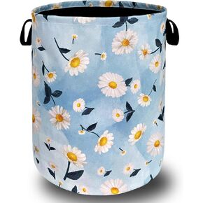 Plane Laundry Hamper Foldable With Handles Colorful Tote Bag Universal Oxford Cloth Blue Funny Laundry Basket Clothes Toy Storage Bucket 18.9" x 16.5" For Bathroom/Laundry/Bedroom