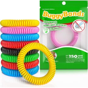 50 Pack Mosquito Repellent Bracelets, DEET-Free Mosquito Bands for Adults and Kids, Individually Wrapped Repellent Wristbands for Outdoor Camping Fishing Traveling