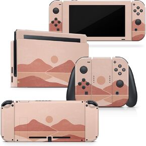 Tacky Design Mountain Skin Compatible with Nintendo Switch Skin Wrap Cover, Desert Kawaii Skin for Nintendo Switch Stickers, Premium Vinyl 3M Full Wrap Decal, Compatible with Joy-Con, Console, Dock.
