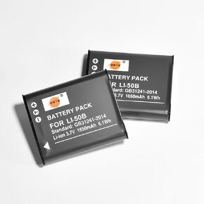 DSTE Replacement for 2X Li-50B Battery Compatible Olympus Stylus 1010 1020 1030 9010 SP-720UZ iHS 800UZ 810UZ SZ-15 16 iHS 20 30MR Stylus Tough TG-870 WG-4 WG-10 X70 as D-LI92