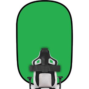 Green Screen Backdrop, 58in Portable Green Screen Chair with Stand Double Sided Foldable Green Background, Chroma Key, for Photography Streaming Gaming Photo Zoom Video Chats and Meeting