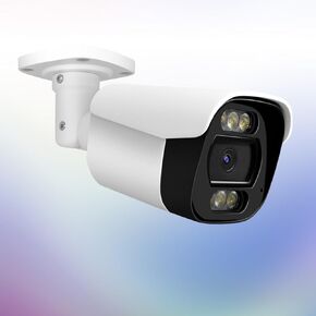 5MP PoE IP Bullet Camera Outdoor, Full Color Security IP Camera with Smart Dual Light, Two Way Talk, 98ft Night Vision, 110°Wide Angle, Human/Vehicle Detection