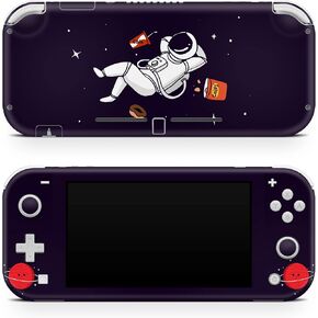 Tacky Design Astronaut Decal Skin Compatible with Nintendo Switch Lite Skin Wrap, Kawaii Cute Purple Color Skin for Nintendo Switch Lite Cover, Premium Vinyl 3M Full Wrap Decal.